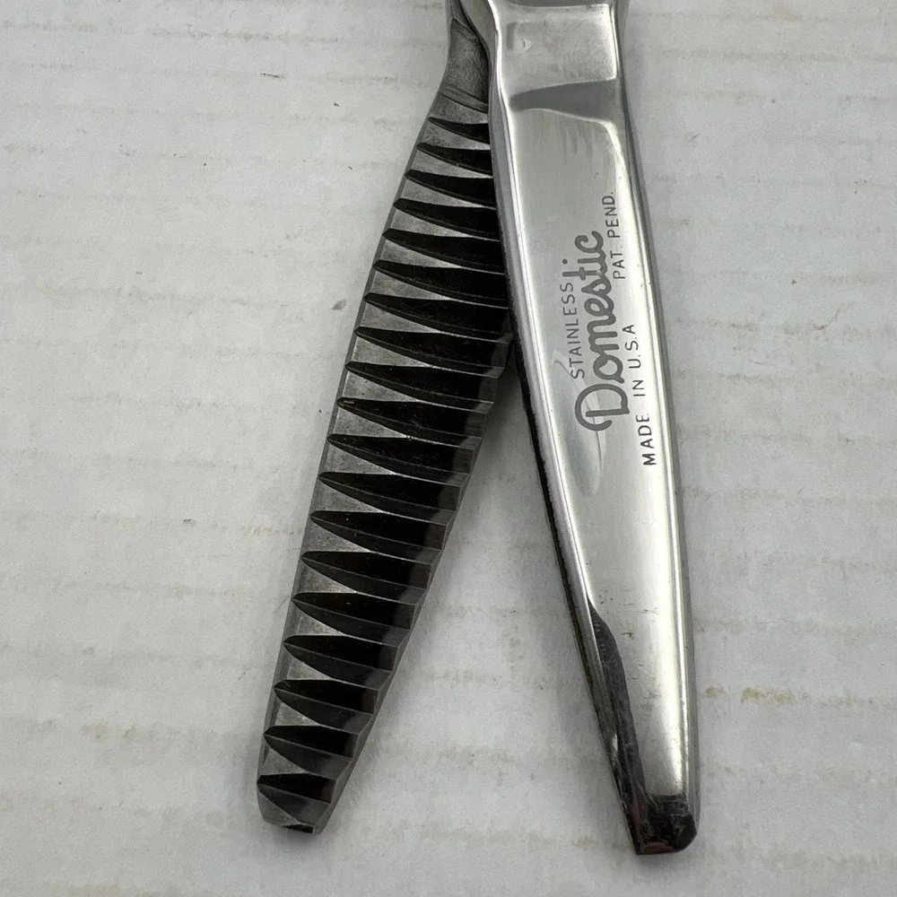 Domestic Stainless Steel Pinking Shears Without Box Vintage Made‎ In USA